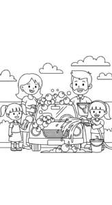 coloriage Famille updated à imprimer pour enfants
