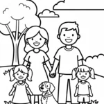 coloriage Famille updated de pour enfants