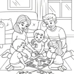 coloriage Famille updated gratuit