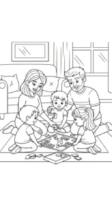 coloriage Famille updated gratuit