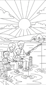 coloriage Famille updated à imprimer pour enfant de 9 ans