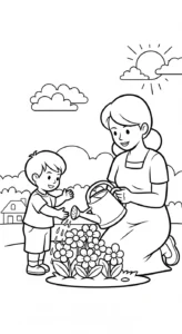 coloriage Famille updated a colorier en ligne