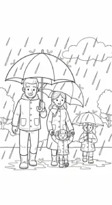 coloriage Famille updated pour enfant de 8 ans