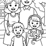 coloriage Famille updated a colorier en ligne