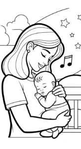 coloriage Famille updated et decoupage