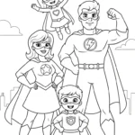 coloriage Famille updated à imprimer pour enfant de 7 ans