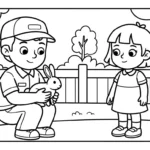 coloriage Parc zoologique a imprimer pour enfant de 4 ans