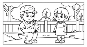 coloriage Parc zoologique a imprimer pour enfant de 4 ans