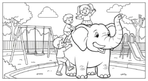 coloriage Parc zoologique pour enfant a imprimer gratuit