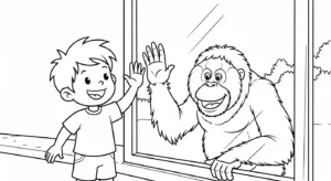coloriage Parc zoologique pour enfant de 3 ans