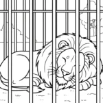 image de coloriage Parc zoologique pour enfant