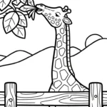 coloriage Parc zoologique à imprimer pour enfant de 3 ans