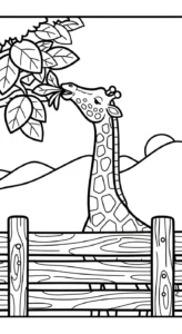coloriage Parc zoologique à imprimer pour enfant de 3 ans