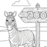 coloriage Parc zoologique à imprimer pour enfants