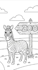 coloriage Parc zoologique à imprimer pour enfants