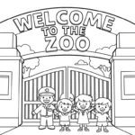 coloriage Parc zoologique a telecharger