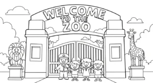 coloriage Parc zoologique a telecharger