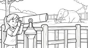 coloriage Parc zoologique gratuit pour enfants