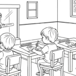 coloriage Parc zoologique à imprimer pour enfant de 3 ans