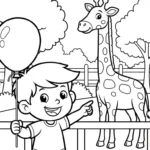 coloriage Parc zoologique gratuit pour enfants