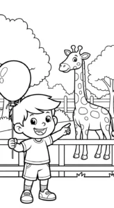 coloriage Parc zoologique gratuit pour enfants