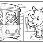 coloriage Parc zoologique pour primaire
