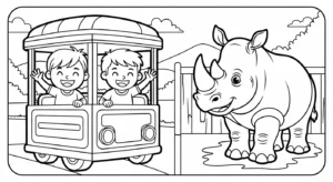 coloriage Parc zoologique pour primaire