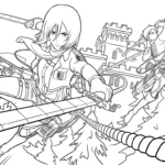 coloriage Attack on Titan à imprimer gratuit