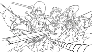 coloriage Attack on Titan à imprimer gratuit