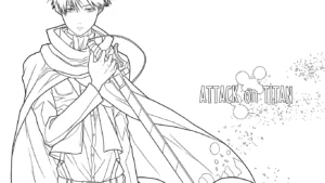 coloriage Attack on Titan et découpage à imprimer