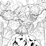 coloriage Attack on Titan pour enfant de 2 ans
