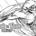 coloriage Attack on Titan à imprimer pour enfant de 4 ans