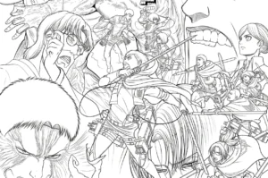 coloriage Attack on Titan pour enfant