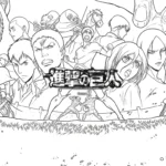 coloriage Attack on Titan à imprimer pour enfant de 9 ans