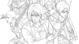 coloriage Attack on Titan à imprimer pdf