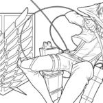 image de coloriage Attack on Titan pour enfant