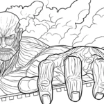 coloriage Attack on Titan à imprimer pour enfant de 7 ans