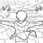 coloriage Attack on Titan et decoupage