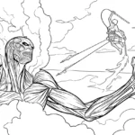 coloriage Attack on Titan pour enfant de 3 ans