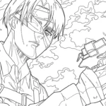 coloriage Attack on Titan à imprimer a4