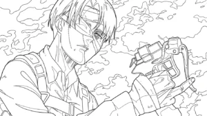coloriage Attack on Titan à imprimer a4