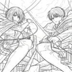 coloriage Attack on Titan pour enfant de 5 ans