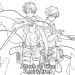 coloriage Attack on Titan à imprimer a4