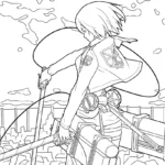 coloriage Attack on Titan gratuit à imprimer