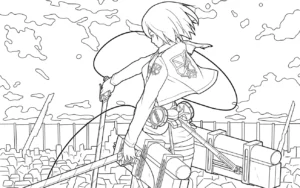 coloriage Attack on Titan gratuit à imprimer