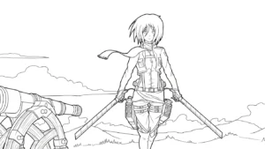coloriage Attack on Titan gratuit à imprimer