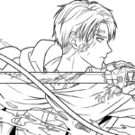 coloriage Attack on Titan pour bebe a imprimer