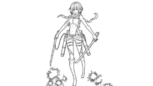 image de coloriage Attack on Titan pour enfant