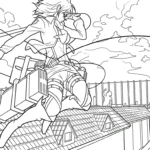 coloriage Attack on Titan pour enfant de 6 ans