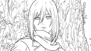 coloriage Attack on Titan pour bebe a imprimer